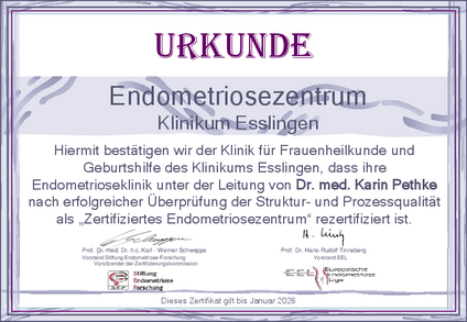 Zertifikat Endometriose